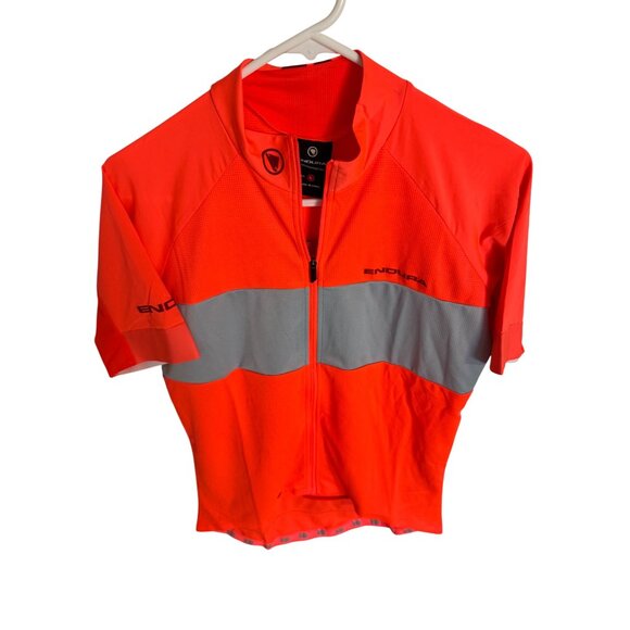 Endura FS260 Pro Jersey Women’s Size Large Cycling Short Sleeve Full Zip Pockets - Picture 10 of 11